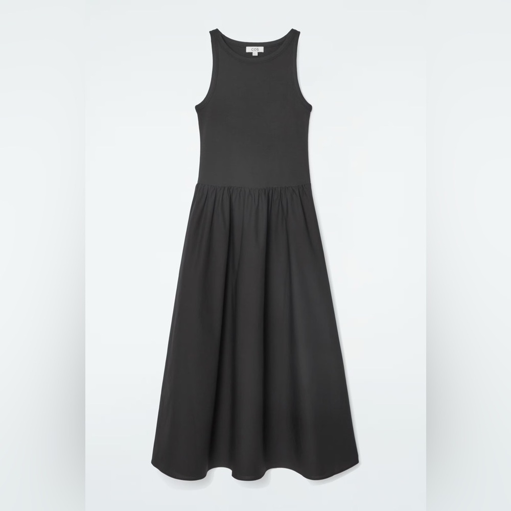 COS Contrast-Panel Midi Dress
